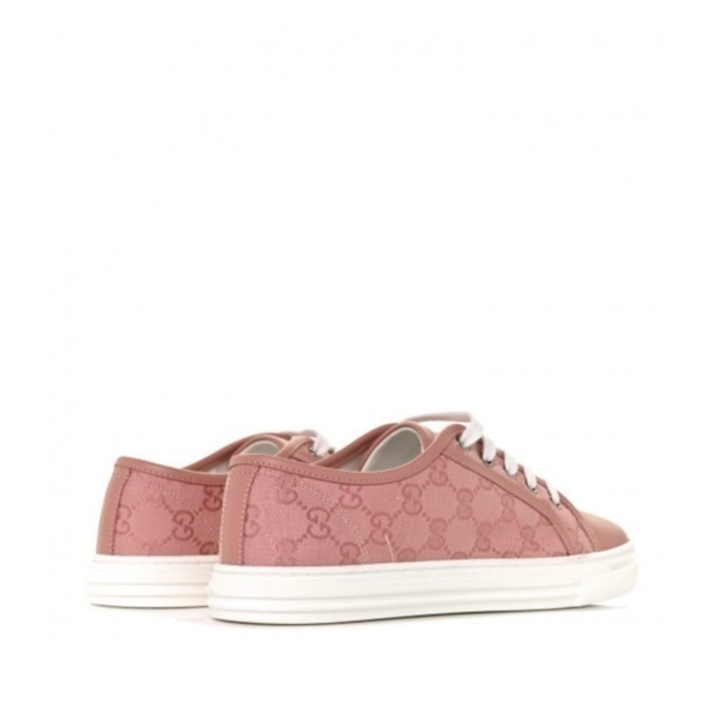 Gucci GG Monogram Calfskin Womens Pink Low Top Sneakers - Picture 2 of 9